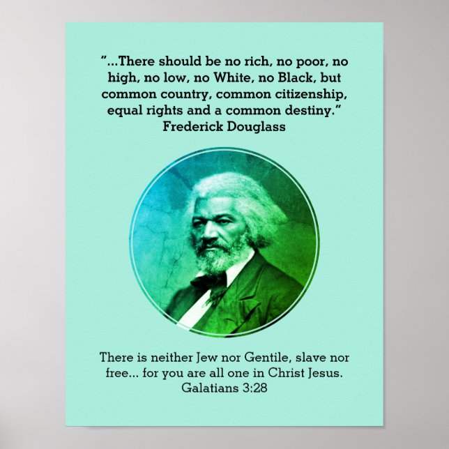 Póster FREDERICK DOUGLASS | Sin ricos, sin pobres Persona (Frente)