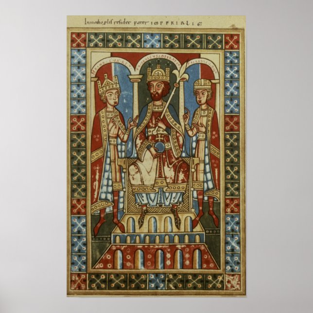 Póster Frederick I con sus dos hijos (Frente)