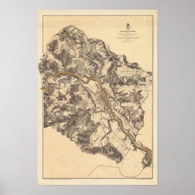 Póster Fredericksburg, Virginia (Frente)