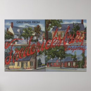 Póster Fredericksburg, Virginia - escenas grandes de la