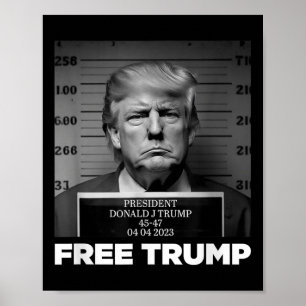 Póster Free Donald Trump Mugshot