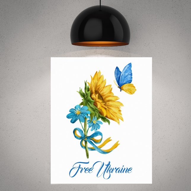 Póster Free Ukraine Sunflower & Butterfly Poster (Subido por el creador)