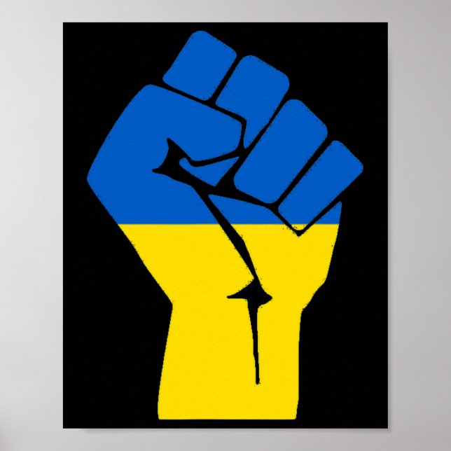 Póster Freedom Fist Ukraine  (Frente)