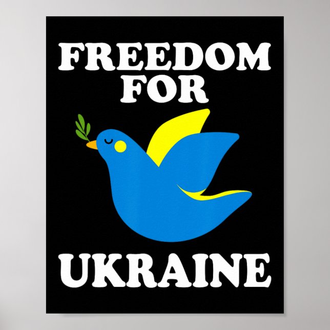 Póster Freedom For Ukraine Support Ukrainian  (Frente)