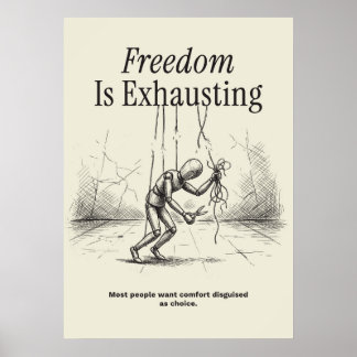 Póster Freedom Is Exhausting