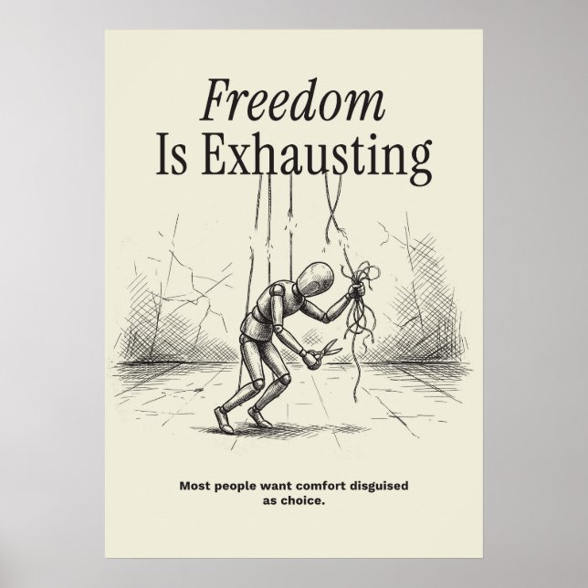 Póster Freedom Is Exhausting (Frente)