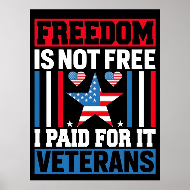 Póster Freedom Is not Free – Thank You, Veterans, 2025,  (Frente)
