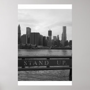 Póster Freedom Tower New York City - "STAND UP"