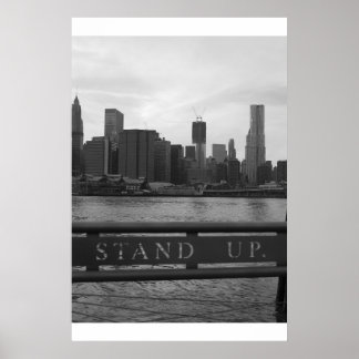 Póster Freedom Tower New York City - "STAND UP"