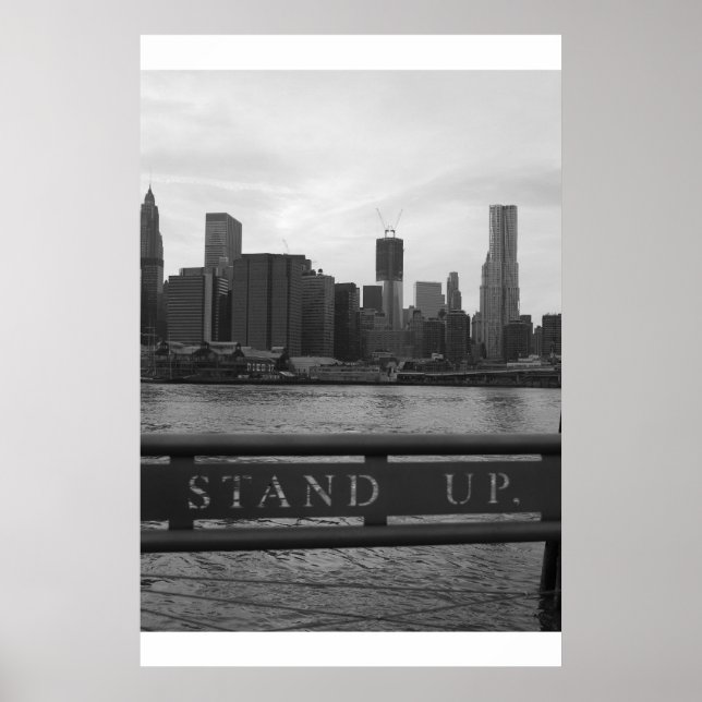 Póster Freedom Tower New York City - "STAND UP" (Frente)