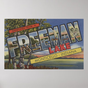 Póster Freeman Lake - Large Letter Scenes