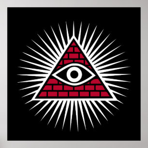 Póster Freemasonic eye