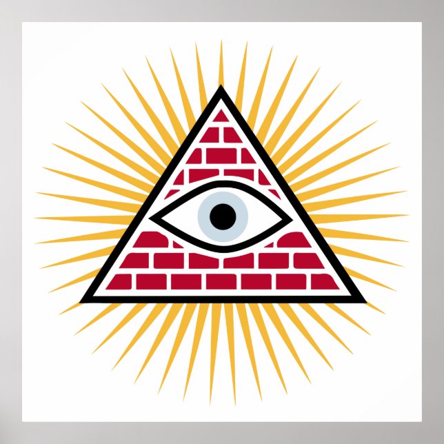 Póster Freemasonic eye (Frente)