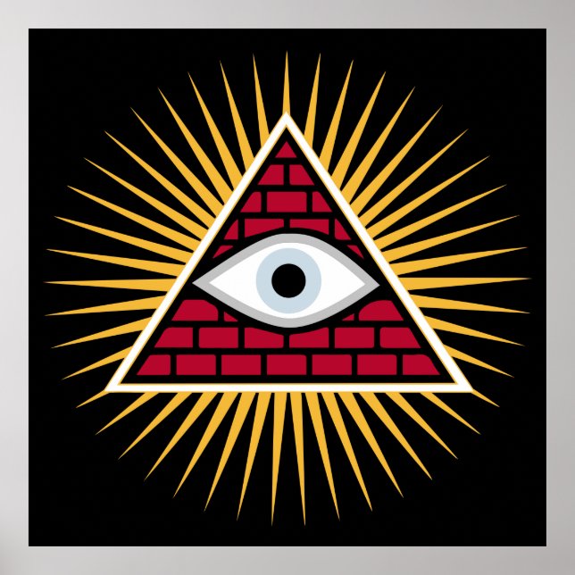 Póster Freemasonic eye (Frente)
