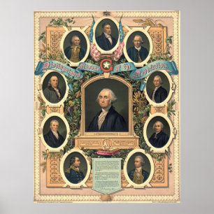 Póster Freemasons 1876 de la revolución americana