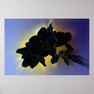 Póster Freesia azul oscuro