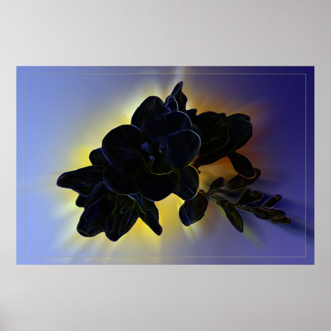 Póster Freesia azul oscuro (Frente)
