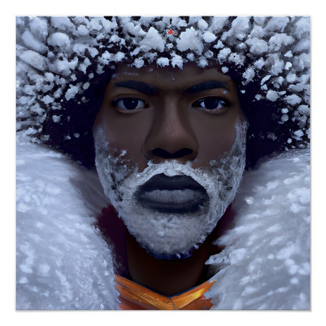 Póster Freeze Man Black King Melanin Bruh Brother (Anverso)