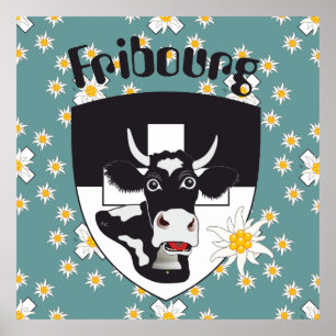 Póster Freiburg Fribourg Schweiz Suisse Poster