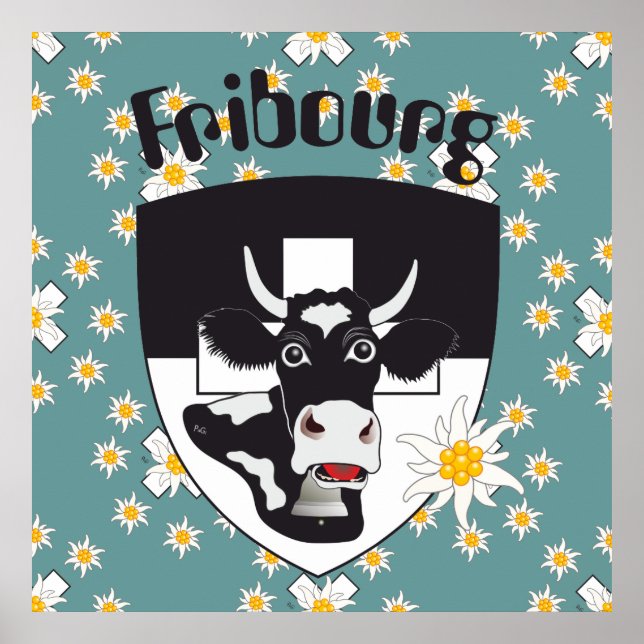 Póster Freiburg Fribourg Schweiz Suisse Poster (Frente)