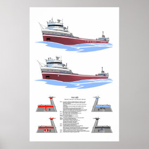 Póster Freighter Edward L. Historia de Ryerson