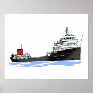 Póster Freighter Thomas F. Patton Republic