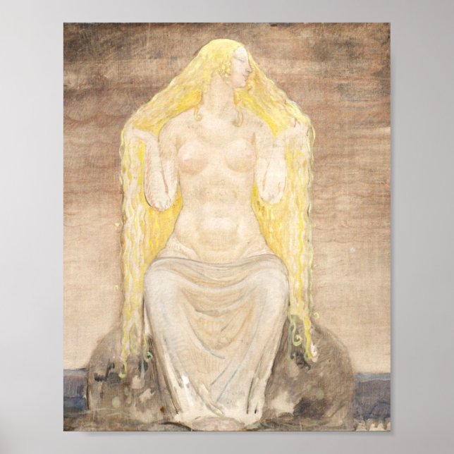 Póster Freja 1905 Por John Bauer (Frente)