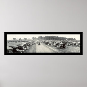 Póster Fremont, foto 1916 del salón del automóvil del NE