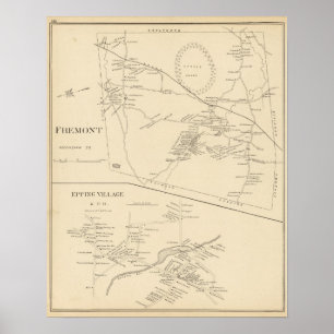 Póster Fremont, pueblo de Epping y PO