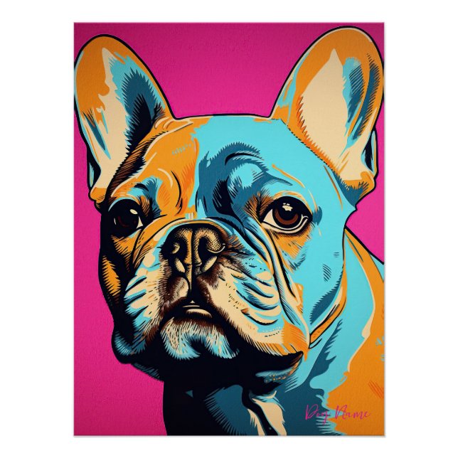 Póster French Bulldog 001 - Bruno Pokopen (Anverso)