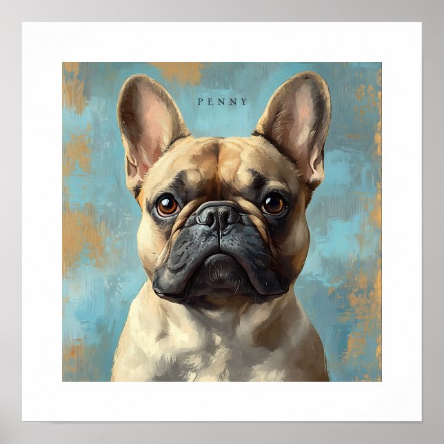 Póster French Bulldog Personalized Print (Frente)