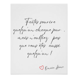 Póster French Inspirational Quote Wall Art