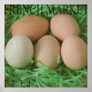 Póster French Market Eggs