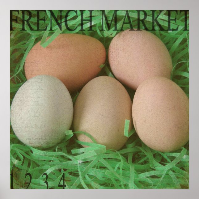Póster French Market Eggs (Frente)