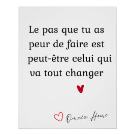 Póster French Motivational Quote Wall Art