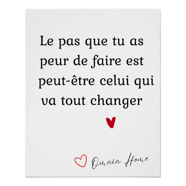 Póster French Motivational Quote Wall Art (Anverso)