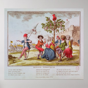 Póster French revolutionaries dancing the carmagnole