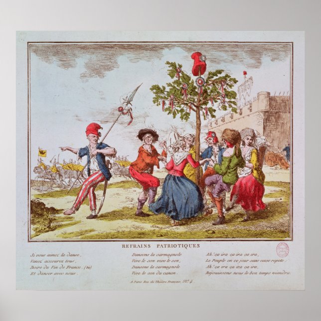 Póster French revolutionaries dancing the carmagnole (Frente)