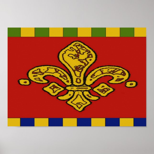 Póster French Style Fleur De Lis (Frente)