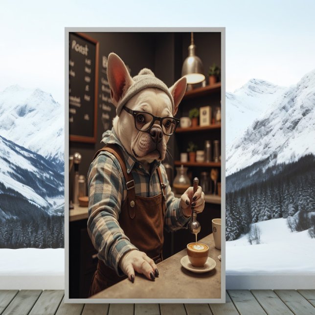 Póster Frenchie Barista: Modo de zumbido de corteza (Subido por el creador)