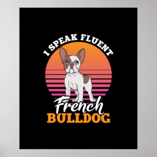 Póster frenchie clos regalo hablo bulldog francés fluido