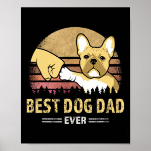 Póster Frenchie Dad Bulldog francés vintage Puppy Lov