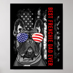 Póster Frenchie Dad Ever Daddy Bulldog francés Perro Love