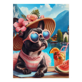 Póster Frenchie en Hallstatt