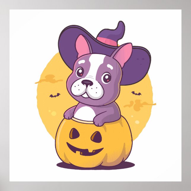 Póster Frenchie Halloween (Frente)