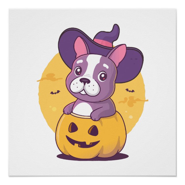 Póster Frenchie Halloween (Anverso)
