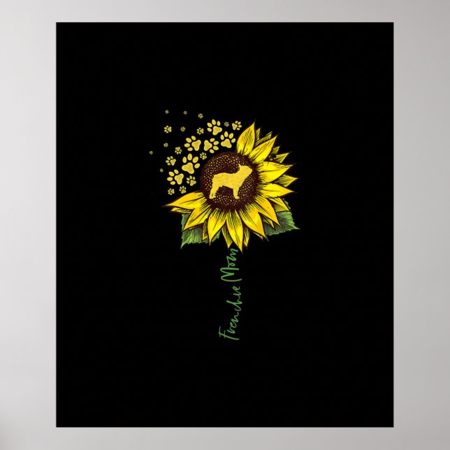 Póster Frenchie Mom Sunflower Bulldog francés Lover Gift (Frente)