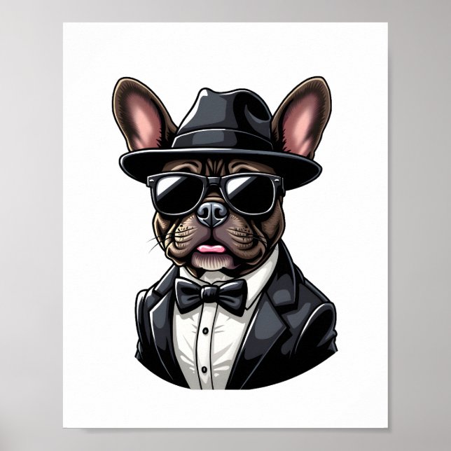 Póster Frenchie The Gangster (Frente)