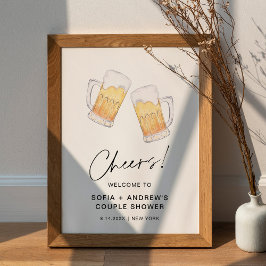 Póster Freno CRISTAL antes de que haga ducharse las parej