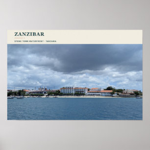 Póster Frente al mar de Stone Town de Zanzíbar